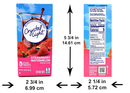 Crystal Light Strawberry Watermelon Drink Mix, (55.7 G) 12-Quart Canister 1.96 Ounce (Pack Of 24)