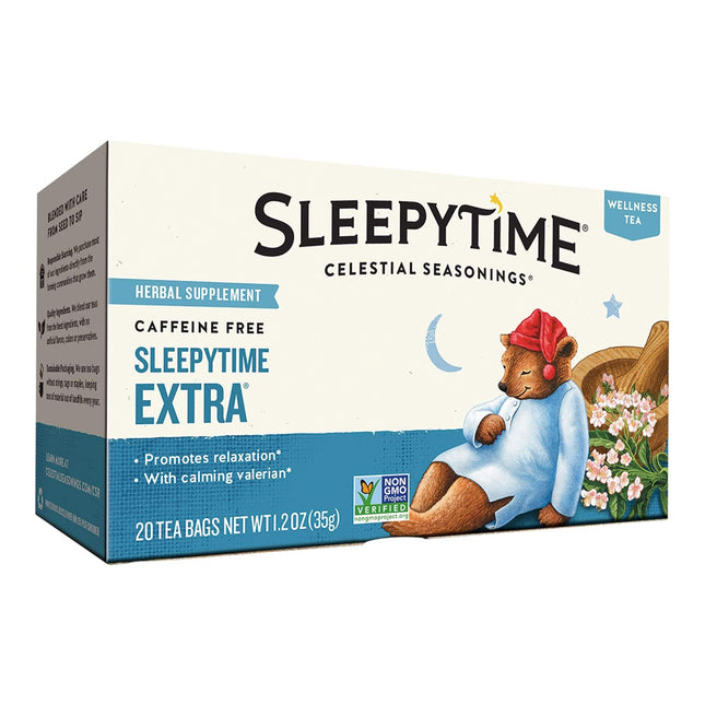 Celestial Seasonings Sleepytime Extra Well Tea, Caffeine Free Herbal Tea Bags, 20 Count (Pack Of 1)