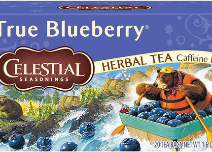 Celestial Seasonings Caffeine Free, Herbal Tea Bag, True Blueberry, 20 Count (Pack Of 6)