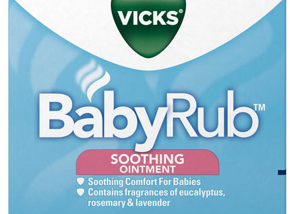 Vicks BabyRub Non-Medicated Soothing Chest Rub Ointment, with Eucalyptus 1.76 Ounce (Pack Of 6)