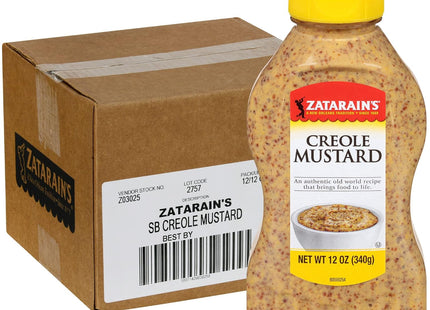 Zatarain's No Artificial Flavors Kosher Creole Mustard, Authentic Flavor, Marinades, And Dressings, Bottle, 12 Ounce (Pack Of 3)