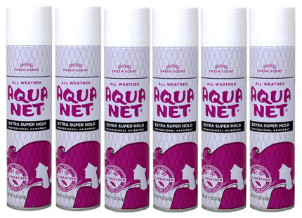 Aqua Net Professional Aerosol Hair Spray, Extra Super Hold, Scented 11.0 Ounce (Pack Of 6)