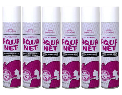 Aqua Net Professional Aerosol Hair Spray, Extra Super Hold, Scented 11.0 Ounce (Pack Of 6)