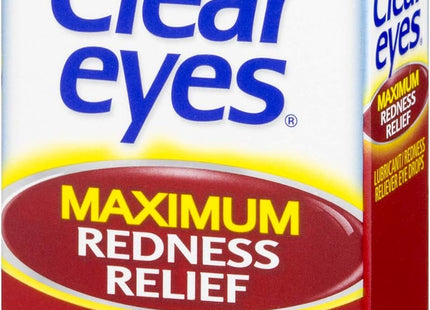 Clear Eyes Maximum Redness Eye Relief Lubricant Eye Drops 0.5 Fl Oz (Pack Of 12)