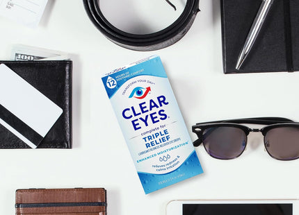 Clear Eyes Triple Relief Lubricant Eye Drops 0.5 Fl Oz (Pack Of 1)