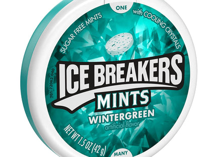 Ice Breakers Wintergreen Cooling Crystals, Sugar Free Mints, Mint Candy, 1.5 Ounce (Pack Of 12)