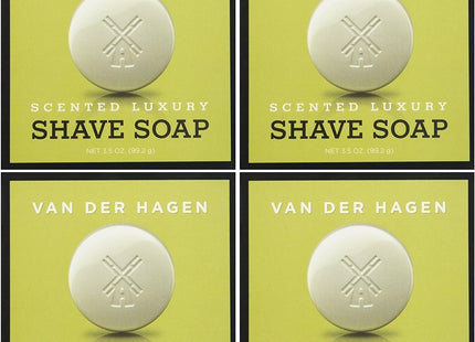 Van Der Hagen Scented Luxury Soften Beard Care Cocoa Butter Shave Soap 3.5 Ounce (Pack Of 6)