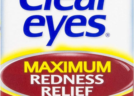 Clear Eyes Maximum Redness Eye Relief Lubricant Eye Drops 0.5 Fl Oz (Pack Of 12)