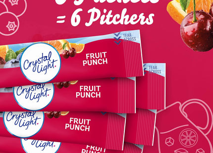 Crystal Light Fruit Punch Powdered Drink Mix, Sugar Free, Pitcher Packets 6 Count (Pack Of 4)