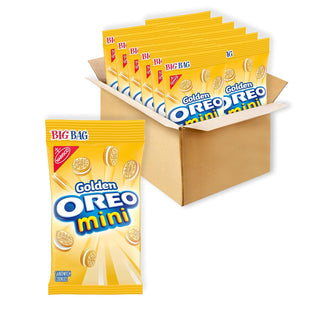 Nabisco OREO Mini Golden Sandwich Cookies, Vanilla Flavor, 3 Ounce (Pack Of 24)