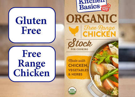 Kitchen Basics Organic Free Range Chicken Stock, 32 fl oz (Pack Of 6)