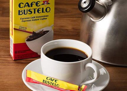 Cafe Bustelo Instant Espresso Style Dark Roast Instant Coffee, Single Serve Packet 6 Count (Pack Of 12)