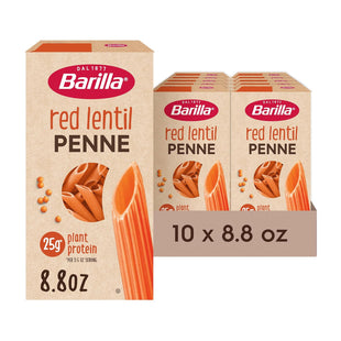 Barilla Legume Red Lentil Gluten Free Vegetarian Non-Gmo Penne Pasta, 8.8 Ounces (Pack Of 10)