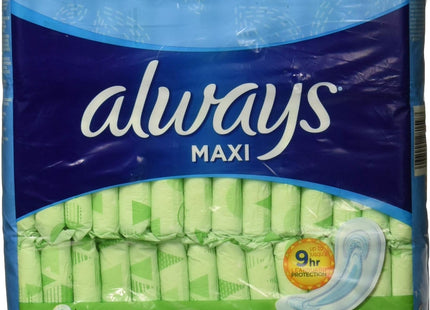 Always Maxi Size 2 Super Pads for Women, Without Wings, Unscented, 42 Count (Pack Of 6)