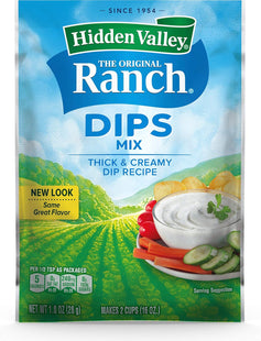 Hidden Valley, Original Ranch Dressing And Seasoning, Dip and Salad Mix, Gluten Free, 1 Ounce (Pack Of 2)