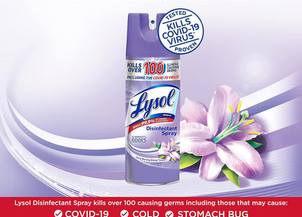 Lysol Disinfectant Liquid Aerosol Spray, Disinfecting and Deodorizing, Early Morning Breeze, 12.5 Oz (Pack Of 8)