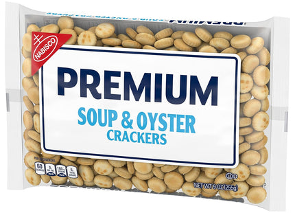 Nabisco Premium Original, Round, Bite Sized Soup & Oyster Crackers, Fat-Free, 9 Ounce (Pack Of 2)