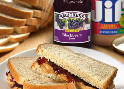 Smucker's Seedless Blackberry Jam, 12 Oz Jar(Pack Of 12)