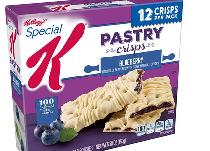 Kellogg's Special K Blueberry Chewy Pastry Crisps, 100 Calorie Snacks, Ready-to-Eat Breakfast Bars, 12 Crisps, 5.28 Ounce (Pack Of 1)