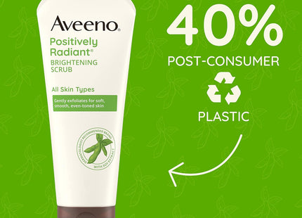 Aveeno Positively Radiant Brightening & Exfoliating Face Scrub Face Wash 5 Oz (Pack Of 4)