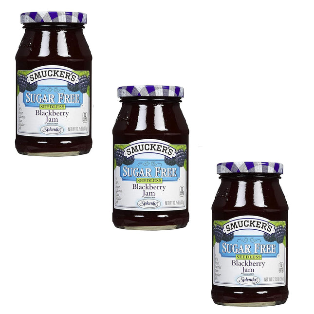 Smucker's Sweetened With Splenda, Sugar Free Seedless Blackberry Jam, 12.75 Ounce Jar (Pack Of 3)