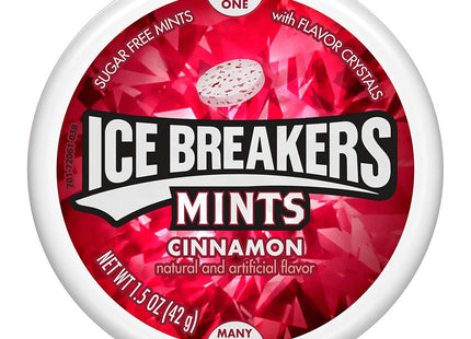 Ice Breakers cinnamon flavor crystals, Sugar Free, Fresh Breath, Mints Tin, 1.5 Ounce (Pack Of 2)