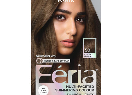 L'Oreal Paris Feria Permanent Hair Color, 50 Havana Brown Medium Brown (PacK Of 24)