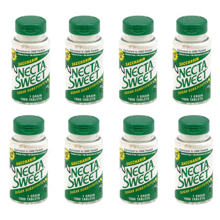 Necta Sweet 1-Grain Saccharin Tablets, Zero-Calorie Sugar Substitutes Tablet, 1000 Count Bottle (Pack Of 8)