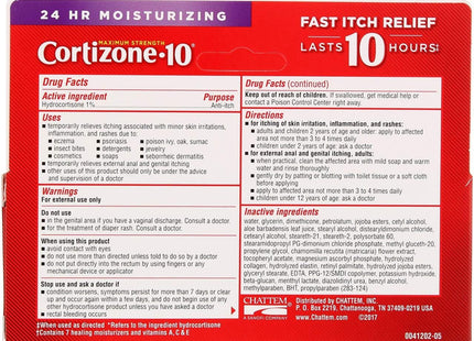 Cortizone 10 Intensive Healing Hydrocortisone,  Anti Itch Cream 2 Oz (Pack Of 24)