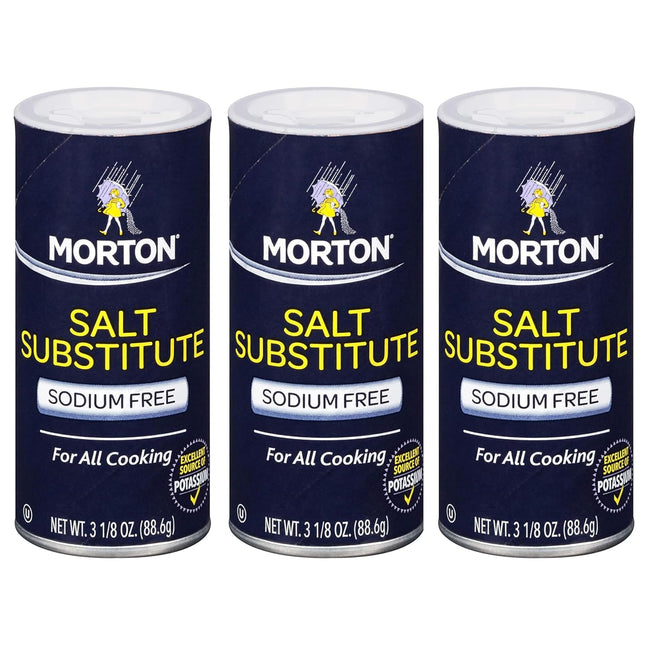 Morton Salt Substitute, Sodium Free, or Sodium Restricted Diets, For All Cooking Purpose 3.12 Ounce (Pack Of 3)