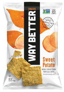 Way Better Snacks Sweet Potato Corn Tortilla Chips, 1 Ounce, (Pack Of 12)