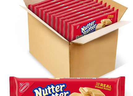 NABISCO Nutter Butter, Peanut Butter Creamy Wafer Cookies, Crunchy Cookies With Smooth Creamy Filling, 10.5 Oz (Pack Of 24)