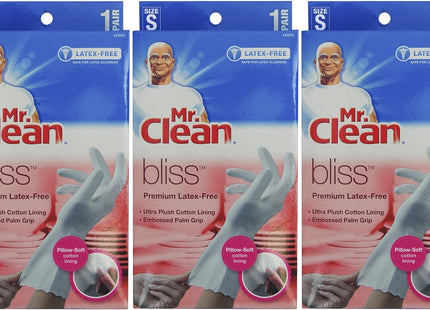 Mr. Clean Premium Latex-Free Gloves Bliss Medium Size 1-Pair (Pack Of 3)