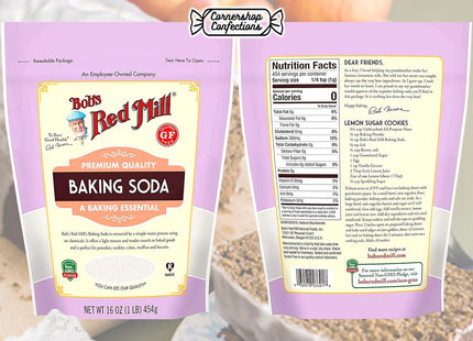 Bob's Red Mill Gluten-Free, No Added Chemicals, Premium Baking Soda, 16 Ounce (Pack Of 3)