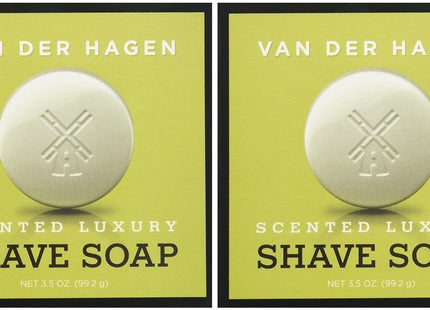 Van Der Hagen Scented Luxury Soften Beard Care Cocoa Butter Shave Soap 3.5 Ounce (Pack Of 6)