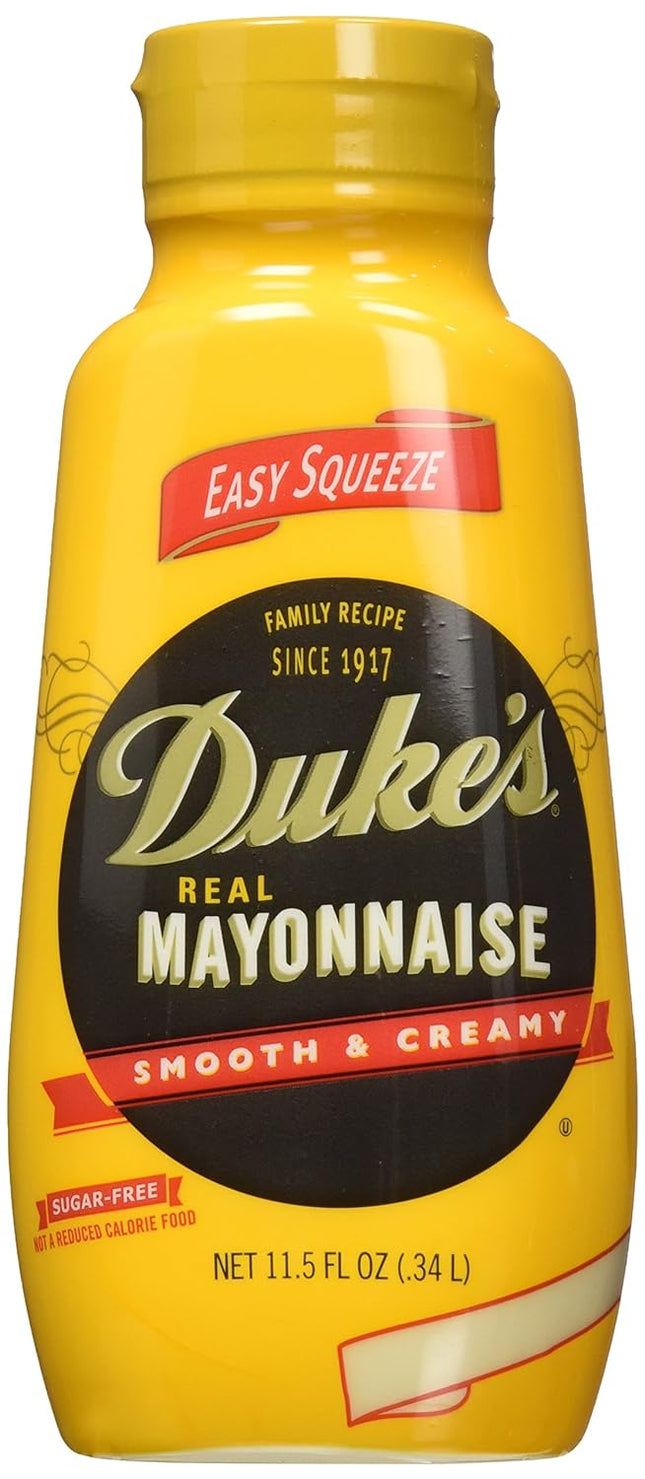 Duke's Smooth & Creamy Real Mayonnaise, Rich & Creamy, Sugar Free, 11.5 Fl Oz (Pack Of 1)