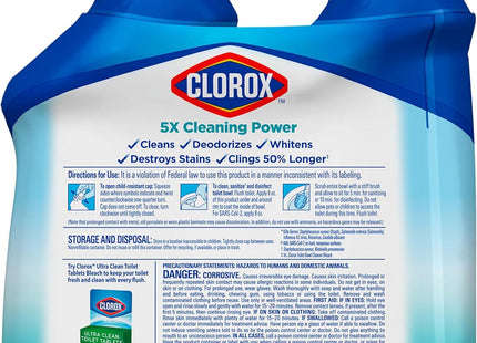 Clorox Toilet Bowl Cleaner, Clinging Bleach Gel, Ocean Cool Wave 24 Fl Ounce (Pack Of 6)