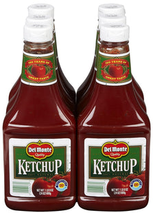 Del Monte Natural Tangy Delicious Tomato Ketchup Bottle,  No artificial flavors Or Preservatives, 24 Ounce (Pack Of 6)