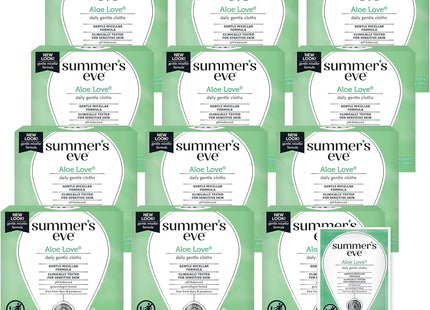 Summer’s Eve Aloe Love, Cleansing Cloths, Gentle Daily Feminine Wipes Removes, 16 Count (Pack Of 6)