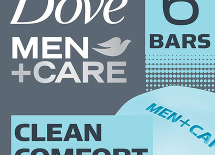 Dove Men+Care Moisturizer Cream, Body and Face Soap Bar, Clean Comfort 3.75 Ounce 6 bar Each (Pack Of 8)