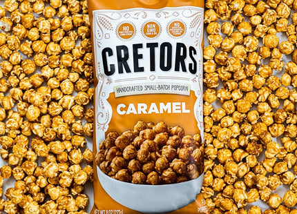 G.H. Cretors Popped Corn, Just the Irresistible Gourmet Caramel Flavor Popcorn, Gluten-Free, 8 ounce (Pack Of 6)