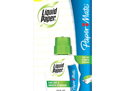 Paper Mate Liquid Paper - Correction Fluid - Fast Dry - White - Large 0.74 fl oz (Pack Of 3)