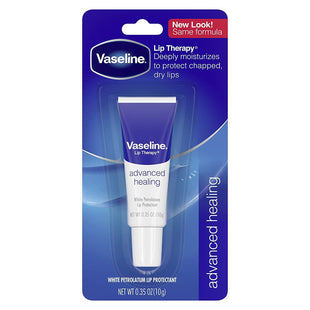 Vaseline Lip Therapy Advanced Healing, Skin Protectant, Advanced Formula, For Dry Lips Moisturiser, 0.35 Ounce (Pack Of 11)