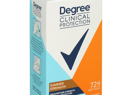 Degree Clinical Protection Summer Strength Antiperspirant & Deodorant, 72-Hour Sweat & Odor Protection 1.7 oz (Pack Of 10)