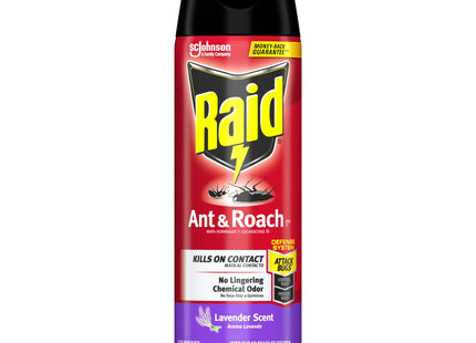 Raid Ant & Roach Killer Spray 26, Indoor and Outdoor Insecticide, Lavender Scent, Aerosol Spray, 17.5 Ounce (Pack Of 3)