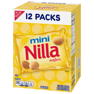 Nilla Wafers Mini Cookies, Traditional Vanilla Wafers Cookies, Perfect for Snacking, 1 ounce 12 Count (Pack Of 1)