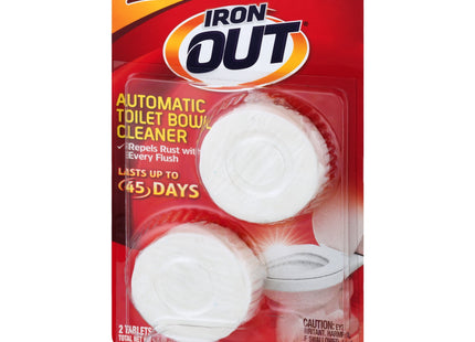 IRON OUT Automatic Toilet Bowl Cleaner, Repel Rust and Hard Water Stains with Every Flush, Tablets, 2.5 Ounce 2 Count Each (Pack Of 12)