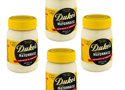 Duke's Real Mayonnaise, Family recipe, Smooth & Creamy, Gluten-free, Jar 8 Ounce (Pack Of 4)