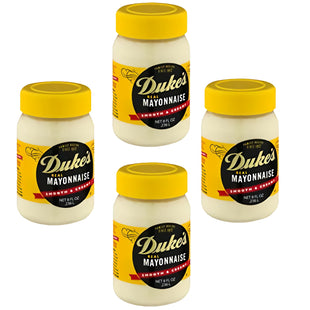 Duke's Real Mayonnaise, Family recipe, Smooth & Creamy, Gluten-free, Jar 8 Ounce (Pack Of 4)