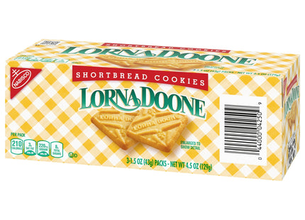 Nabisco Lorna Doone Convenience Pack Cookies, Shortbread, 1.5 x 3 Per Box 4.5 Ounce (Pack Of 20)